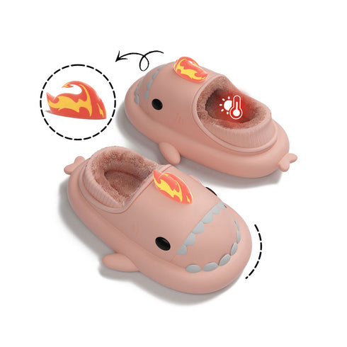Sharkicks Basic - Hiver, Chaussons Requins Kaiju de Feu, Talon Couvert